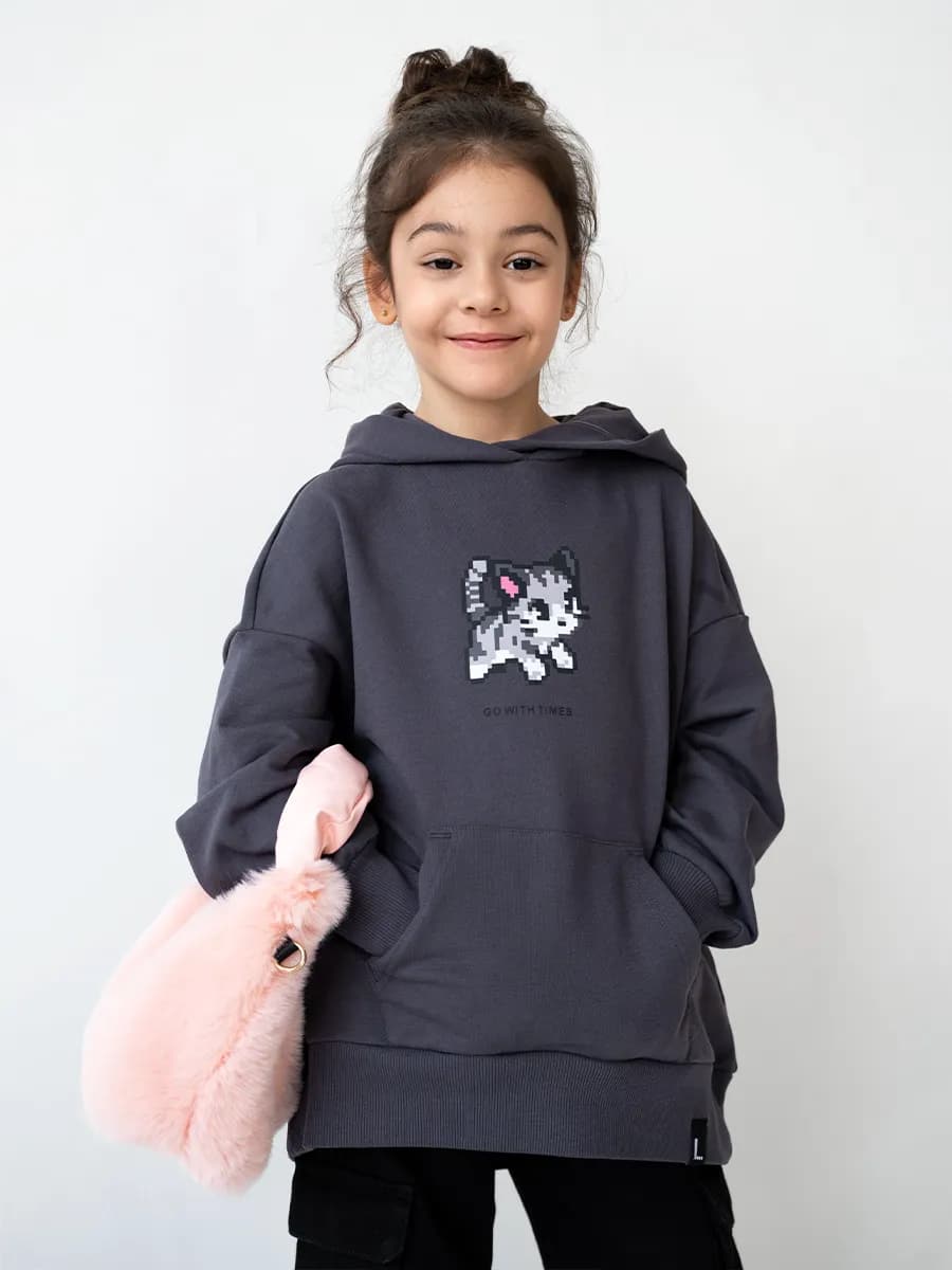 Толстовка для девочки с принтом в школу