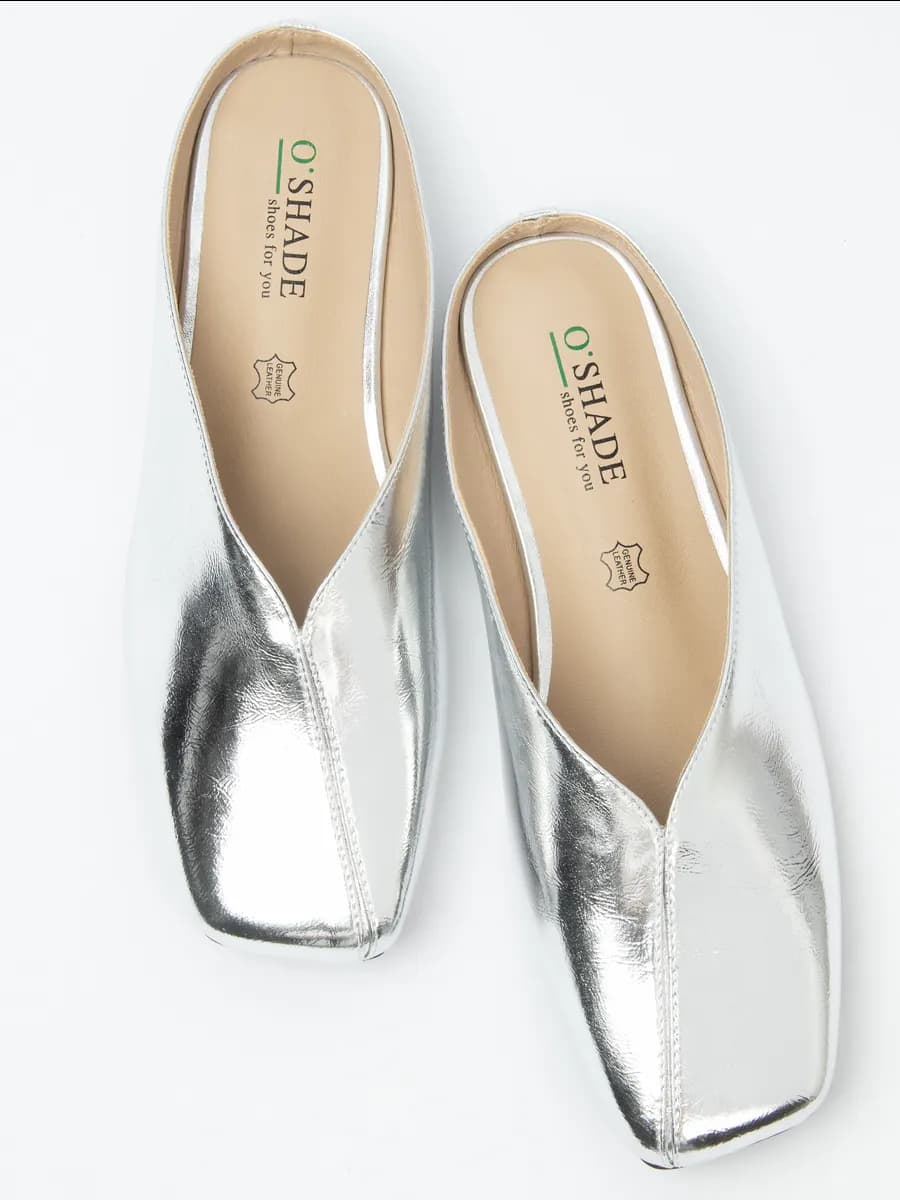 Мюли на низком каблуке