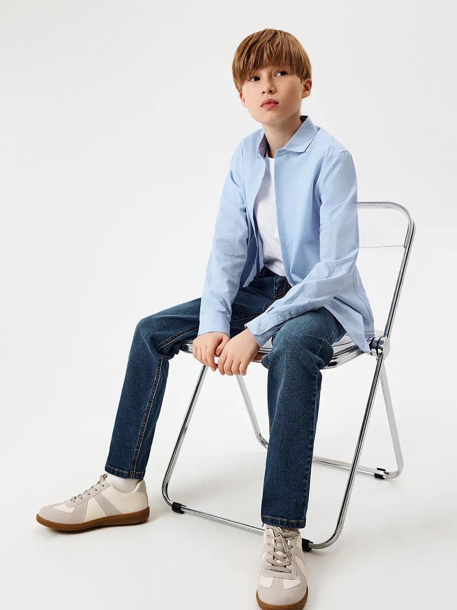 Джинсы прямые подростковые