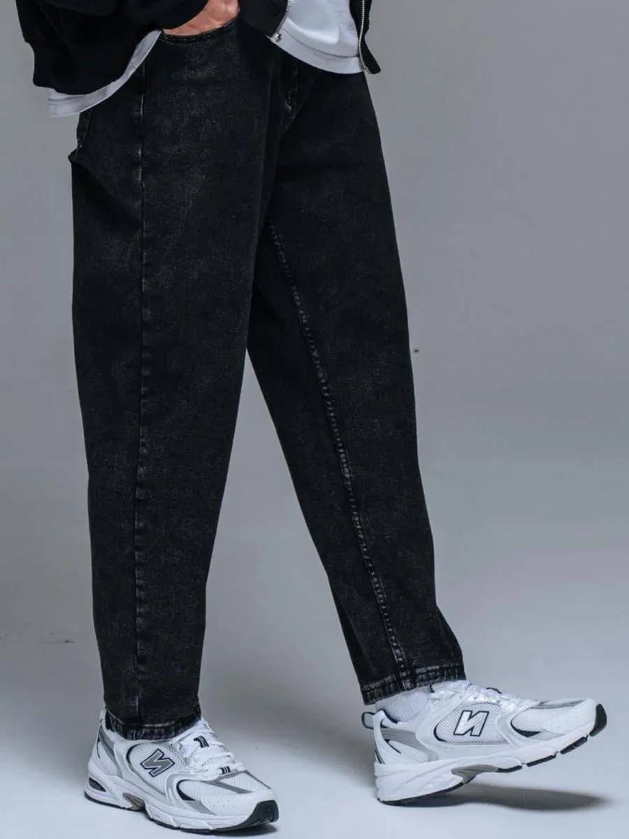 Джинсы бананы широкие