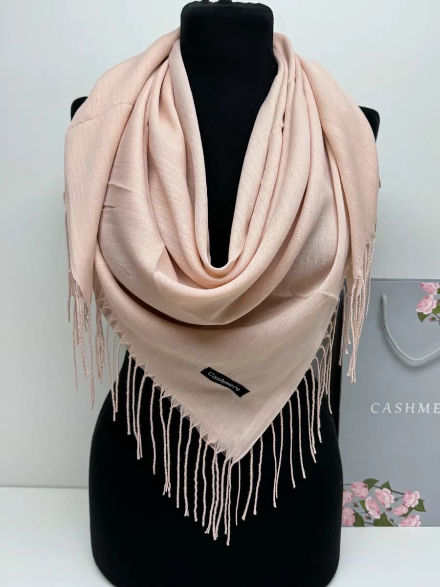 Платок кашимер ниспадающий тонкий на осень