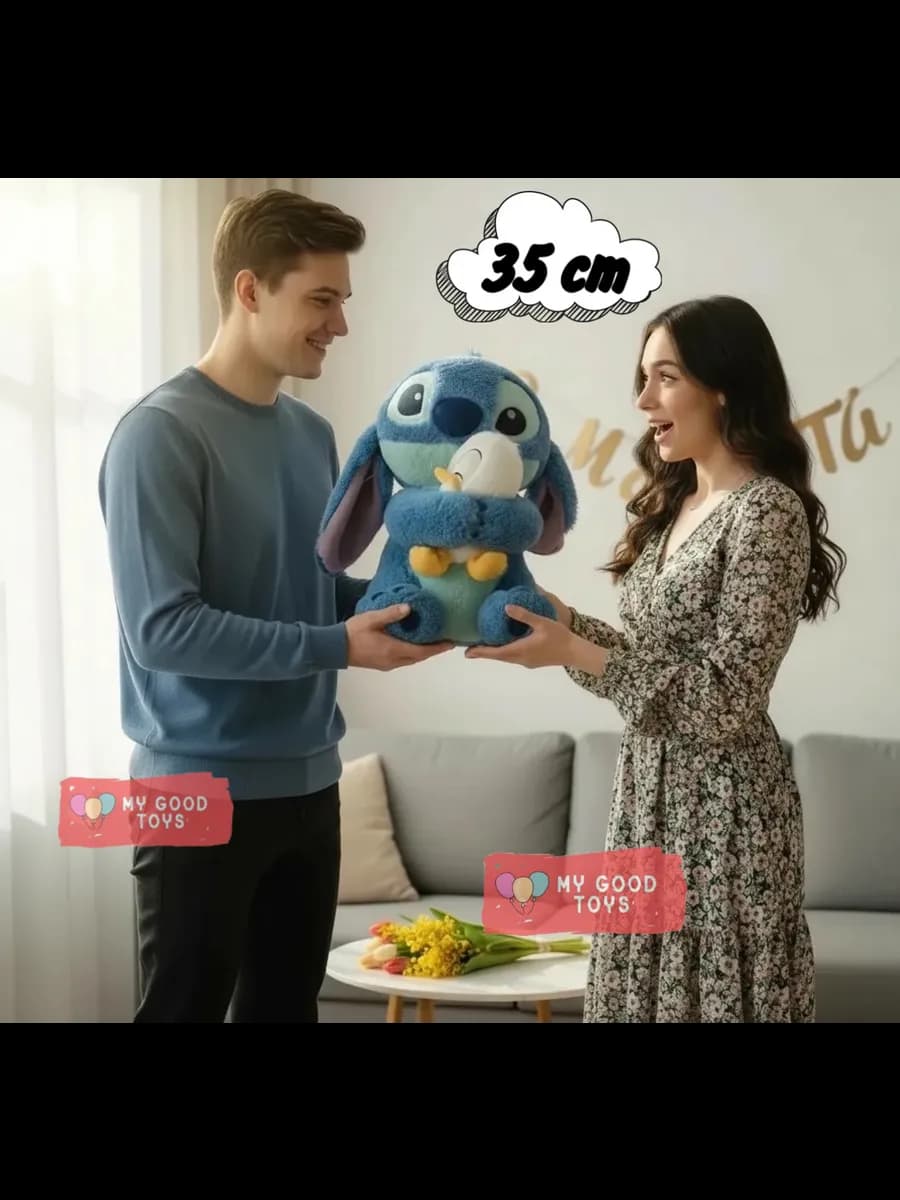 Стич игрушка с уточкой 30 см