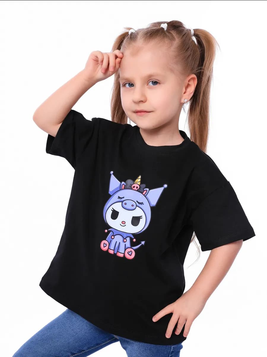 футболка китти черная