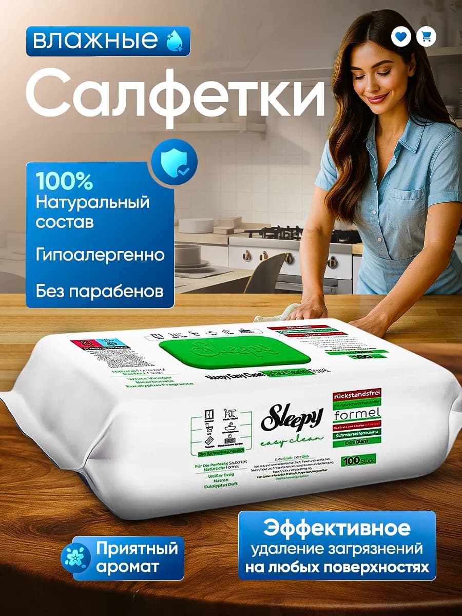 Влажные салфетки для уборки