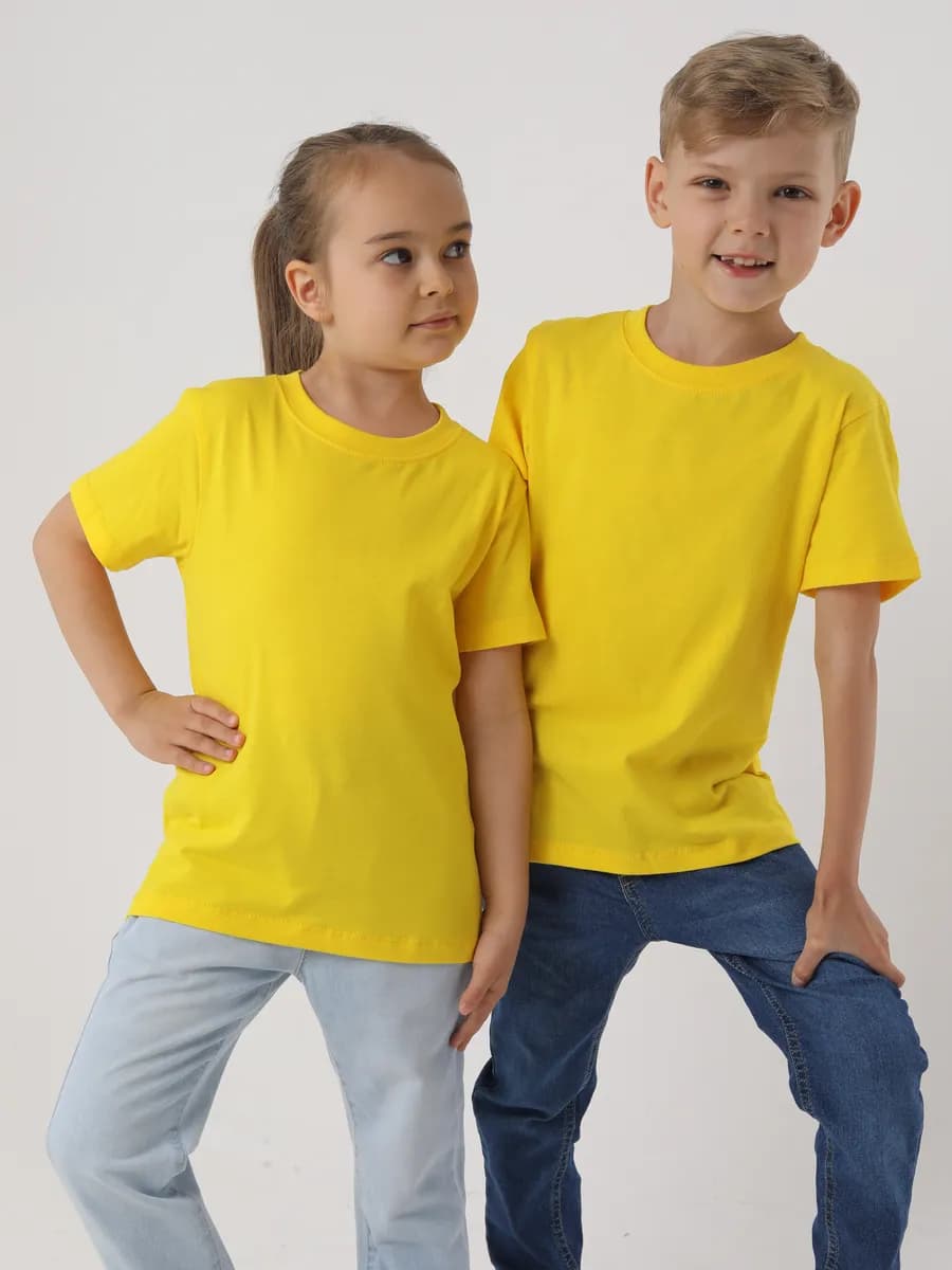 Футболка детская однотонная