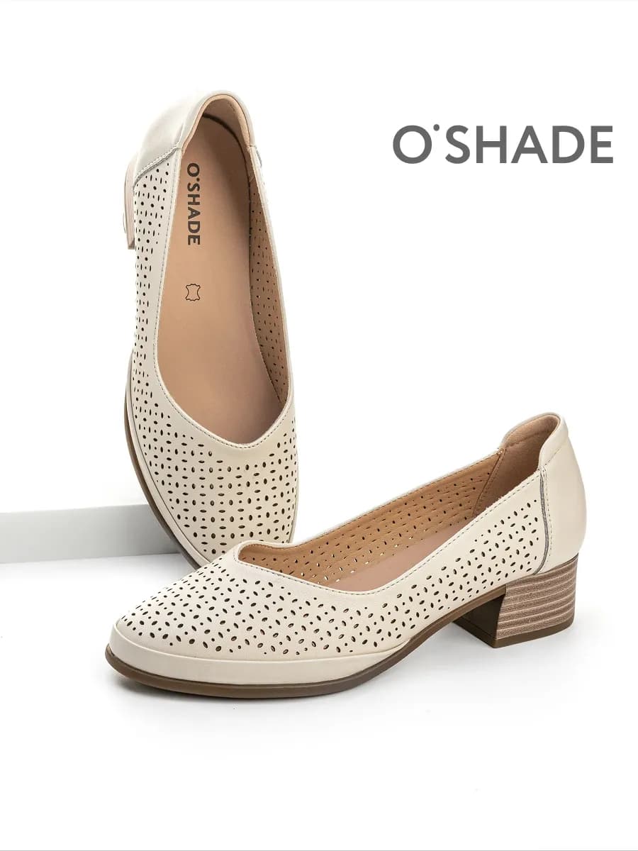 Туфли женские на низком каблуке