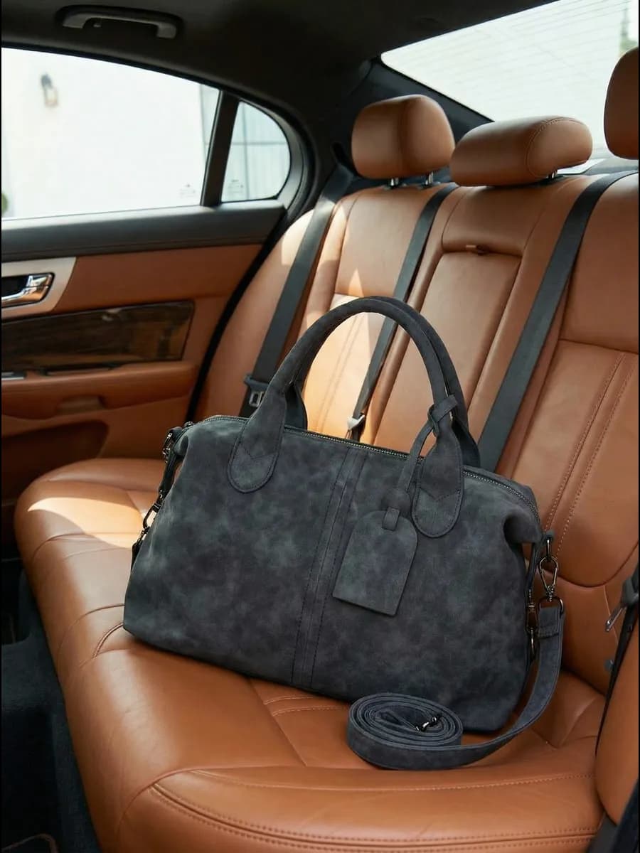 Сумка замшевая средняя