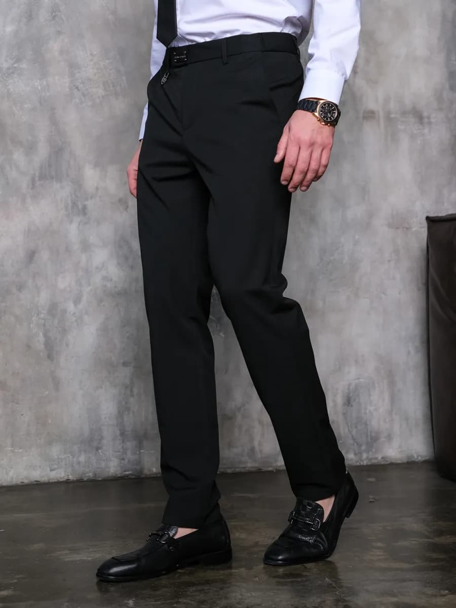 Брюки классические зауженные к низу без стрелок