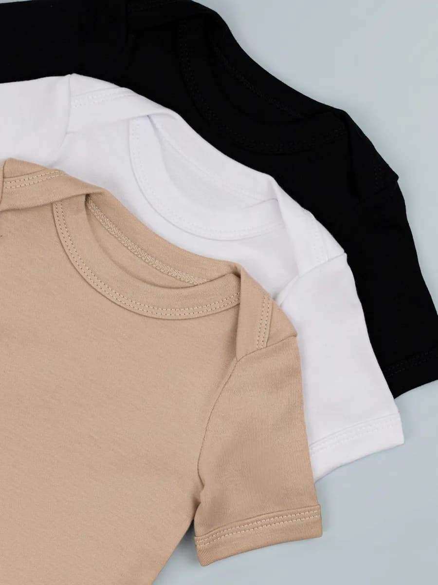 Боди для новорожденных с коротким рукавом 3 шт