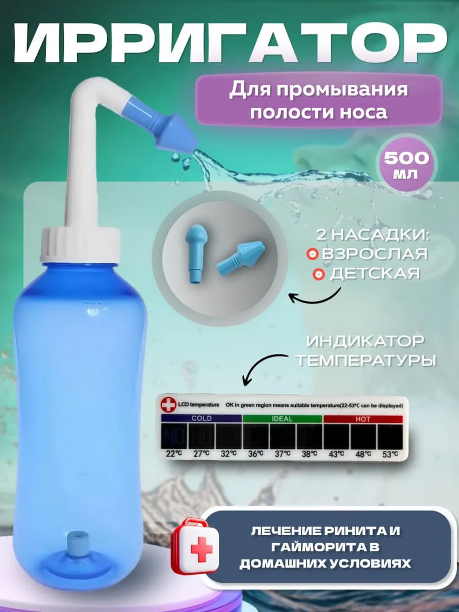Носовой ирригатор - устройство бутылочка для промывания носа