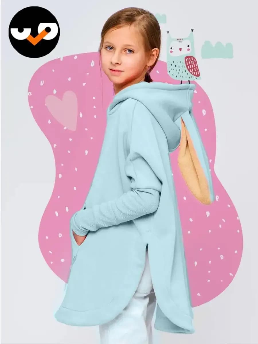 Худи с начесом капюшоном и ушами