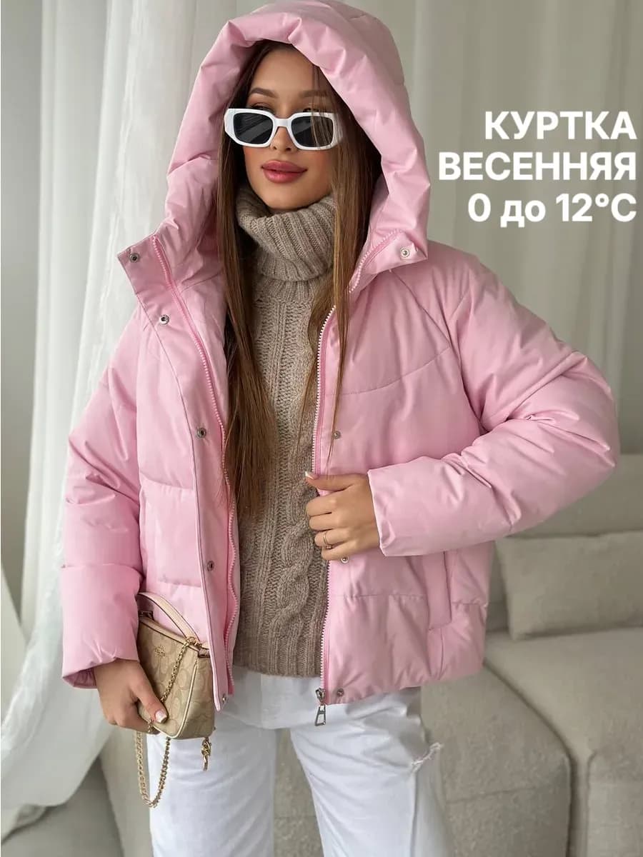 Куртка демисезонная с капюшоном утепленная