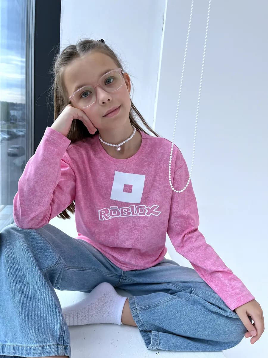 Лонгслив оверсайз для девочки Роблокс