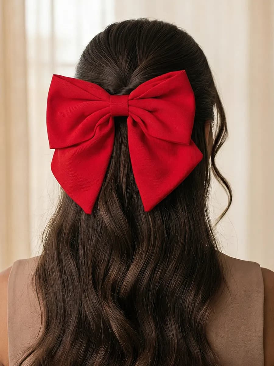 Бант для волос на заколке большой