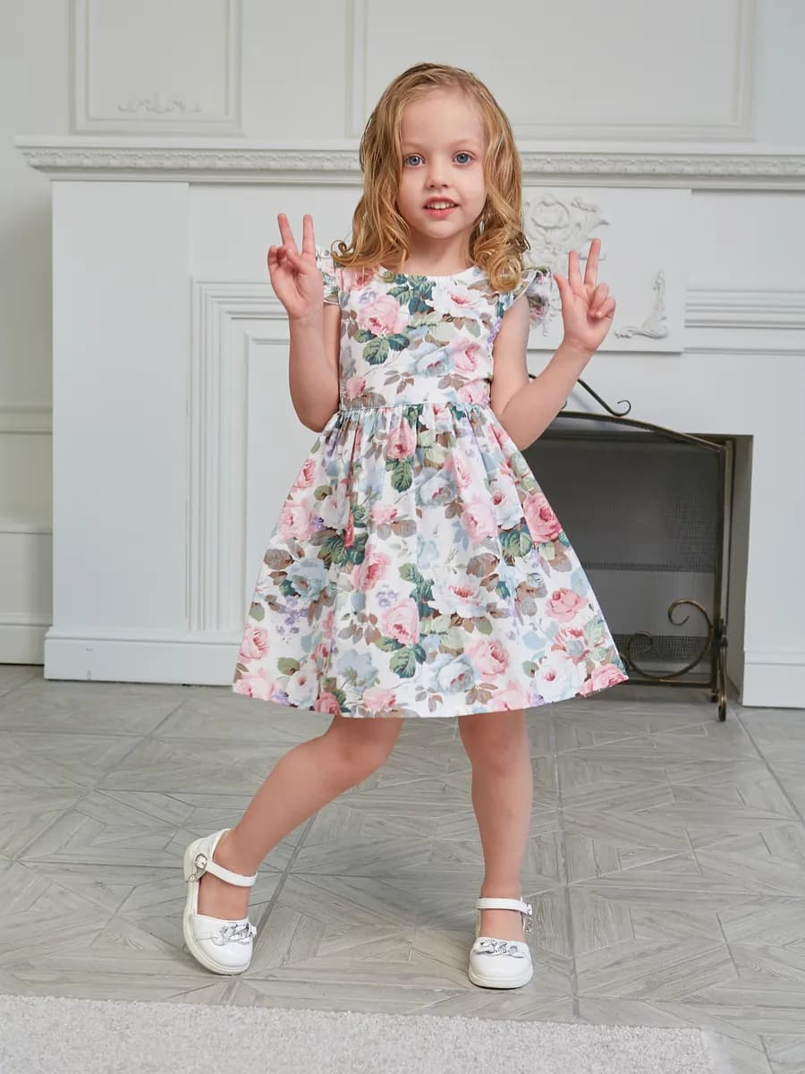 Летнее платье детское в садик нарядное хлопок