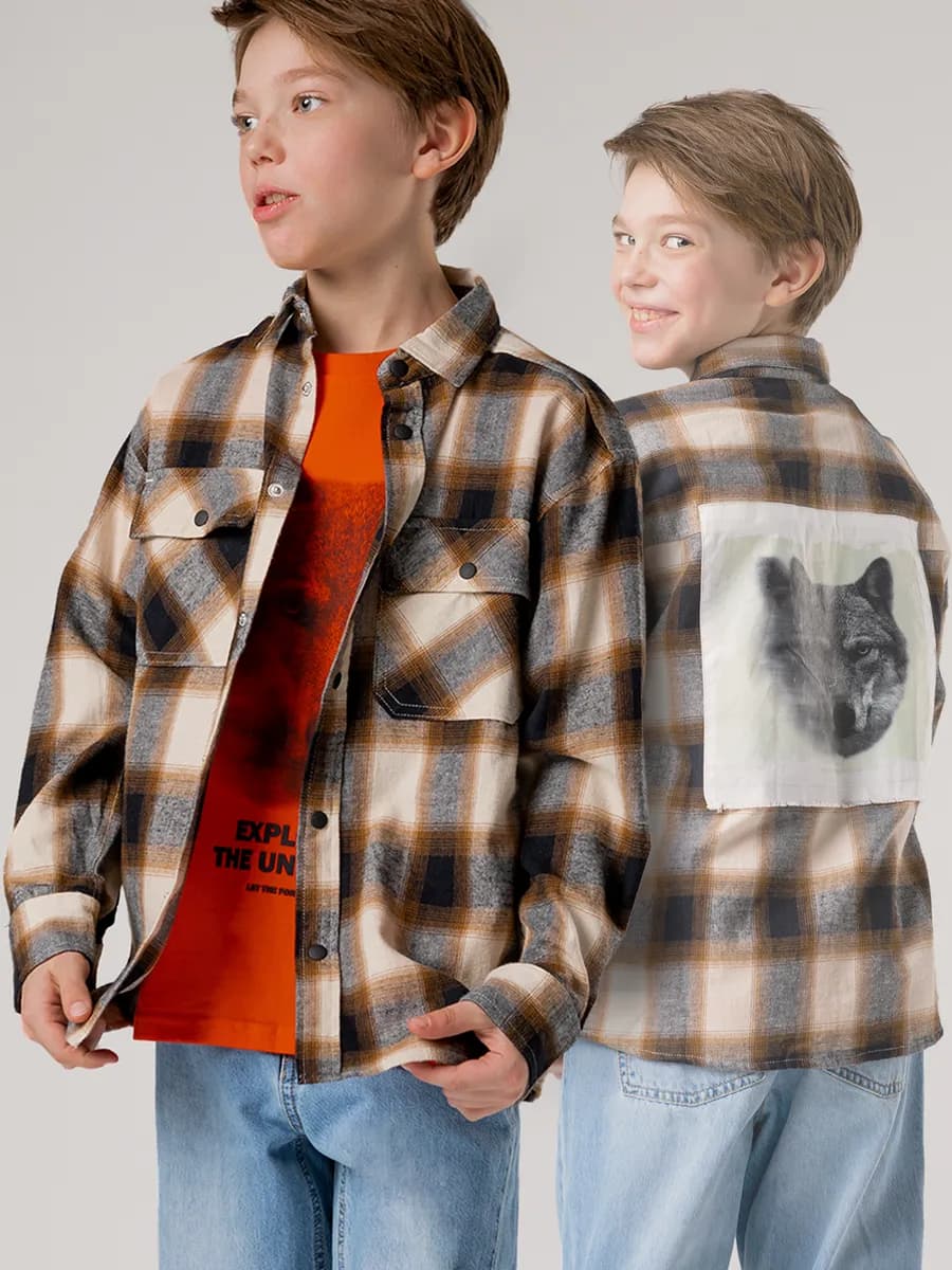 Рубашка фланелевая в клетку