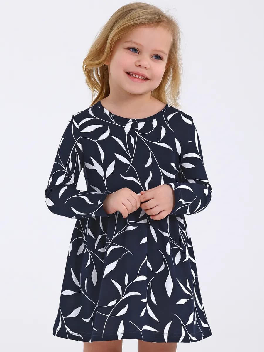 Платье в садик с длинным рукавом