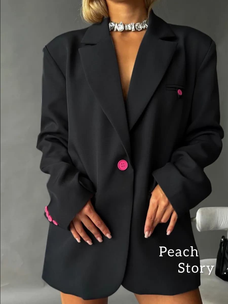 Пиджак оверсайз блейзер жакет удлиненный