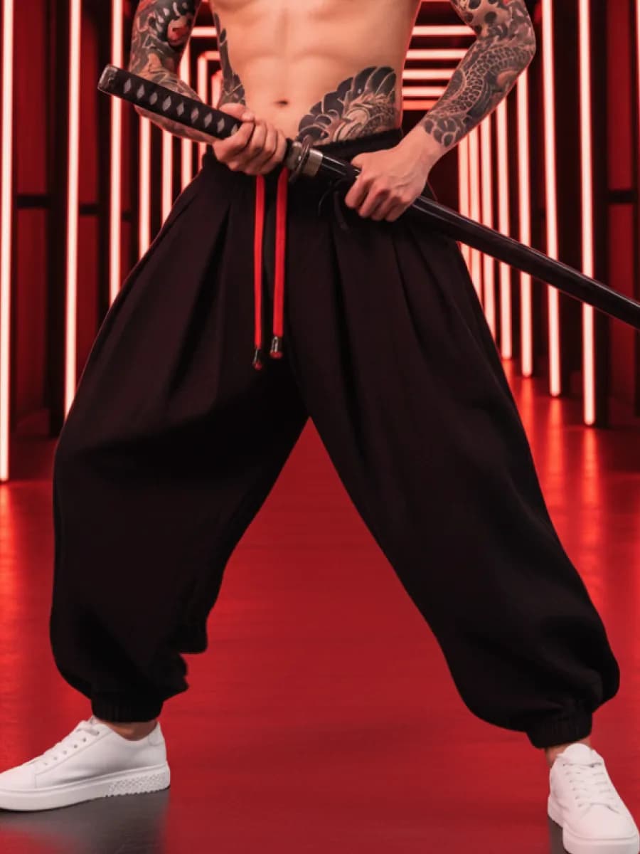 Штаны шаровары широкие