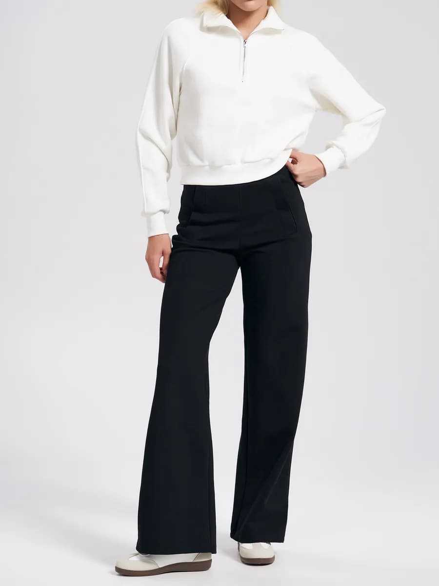 Прямые классические брюки на резинке