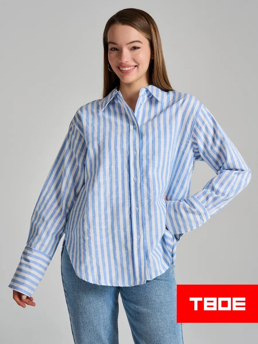 Рубашка оверсайз в полоску