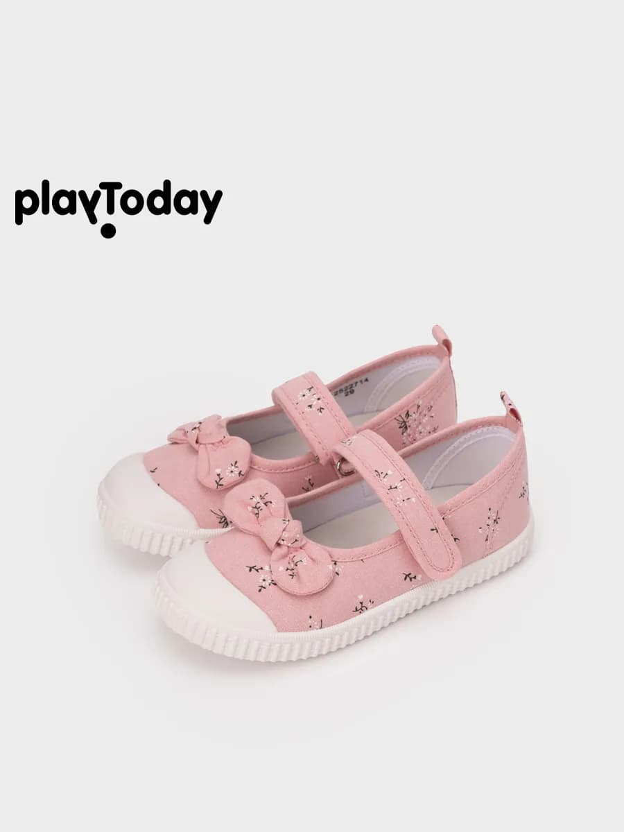 Туфли текстильные детские на липучках лето