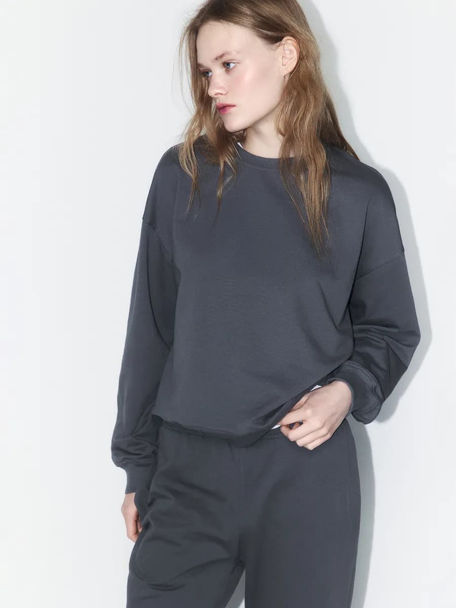 Свитшот базовый из хлопкового футера