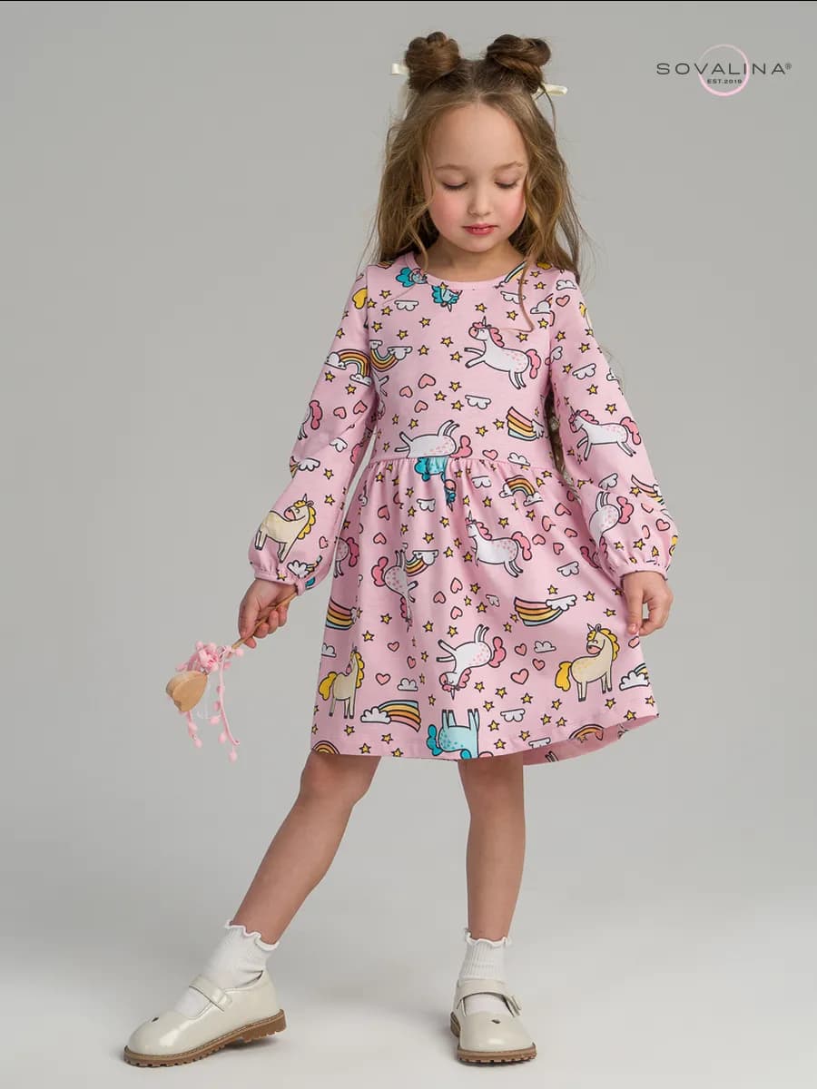 Нарядное платье в садик с длинным рукавом