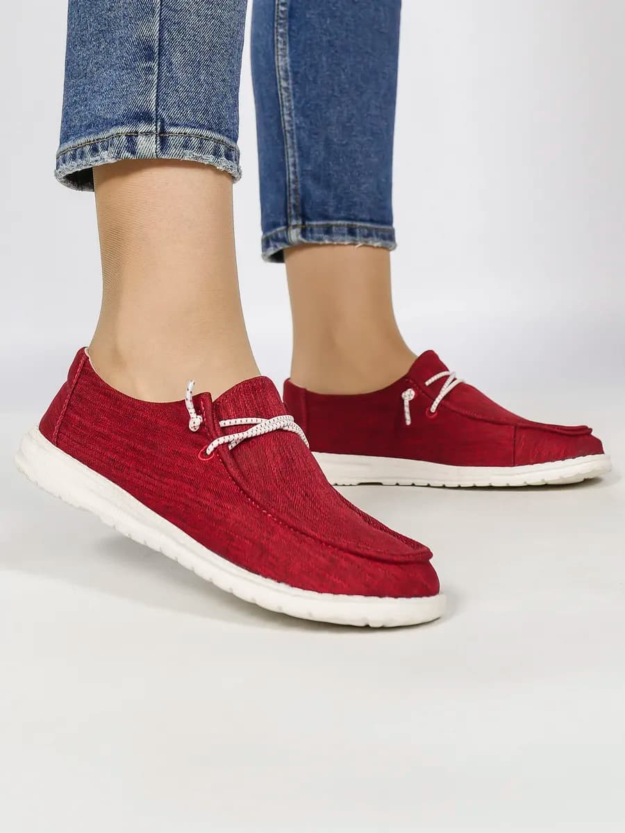 Мокасины женские летние текстильные