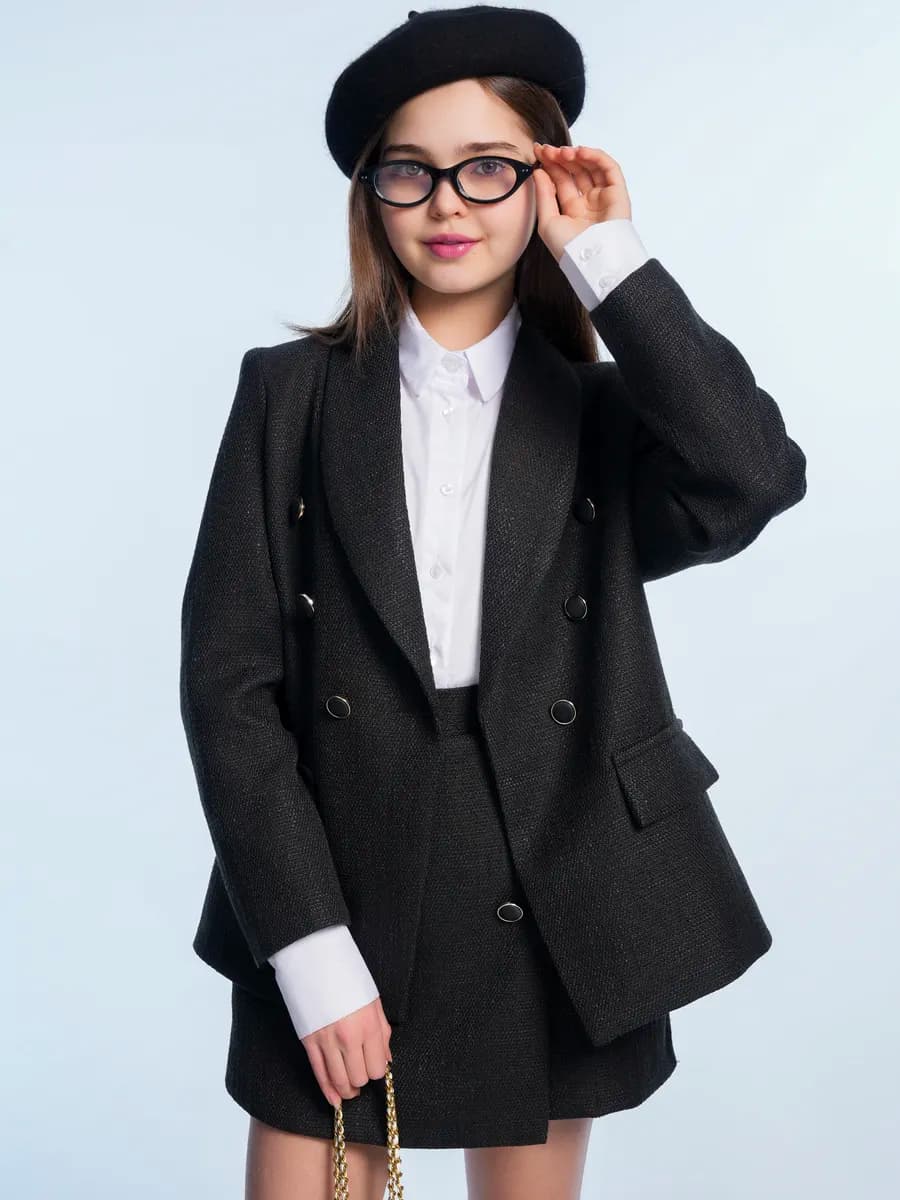 Пиджак жакет твидовый детский нарядный