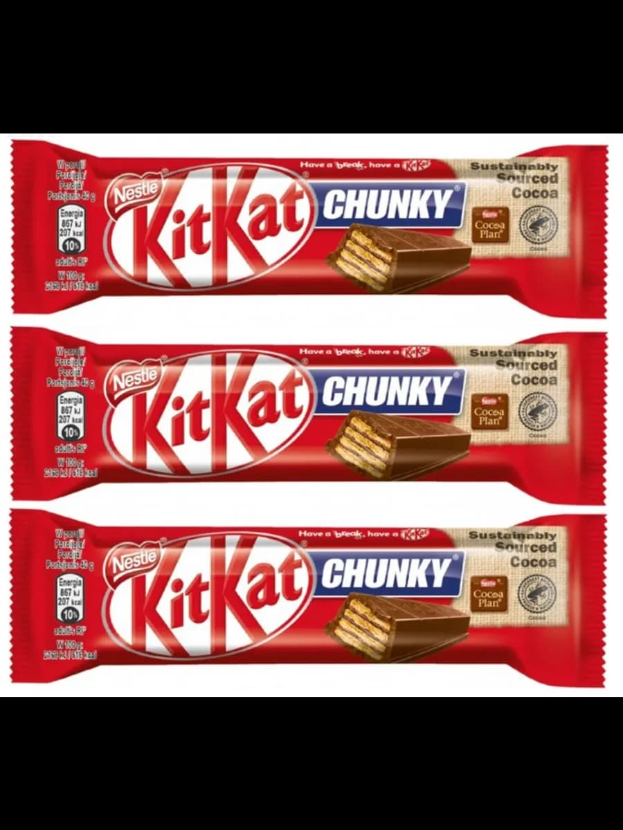 Киткат чанки батончик с вафлей 3 шт