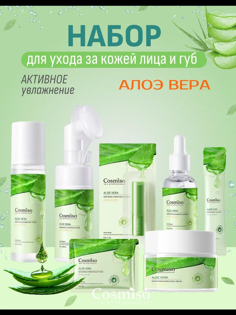 Подарочный набор уходовой косметики для лица и губ