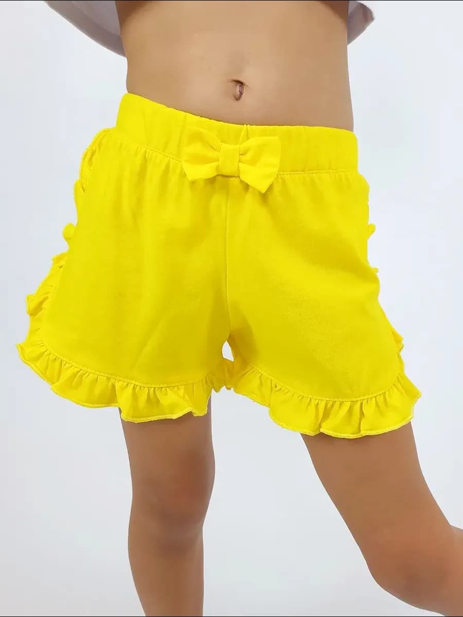 Шорты детские трикотажные с рюшами в садик