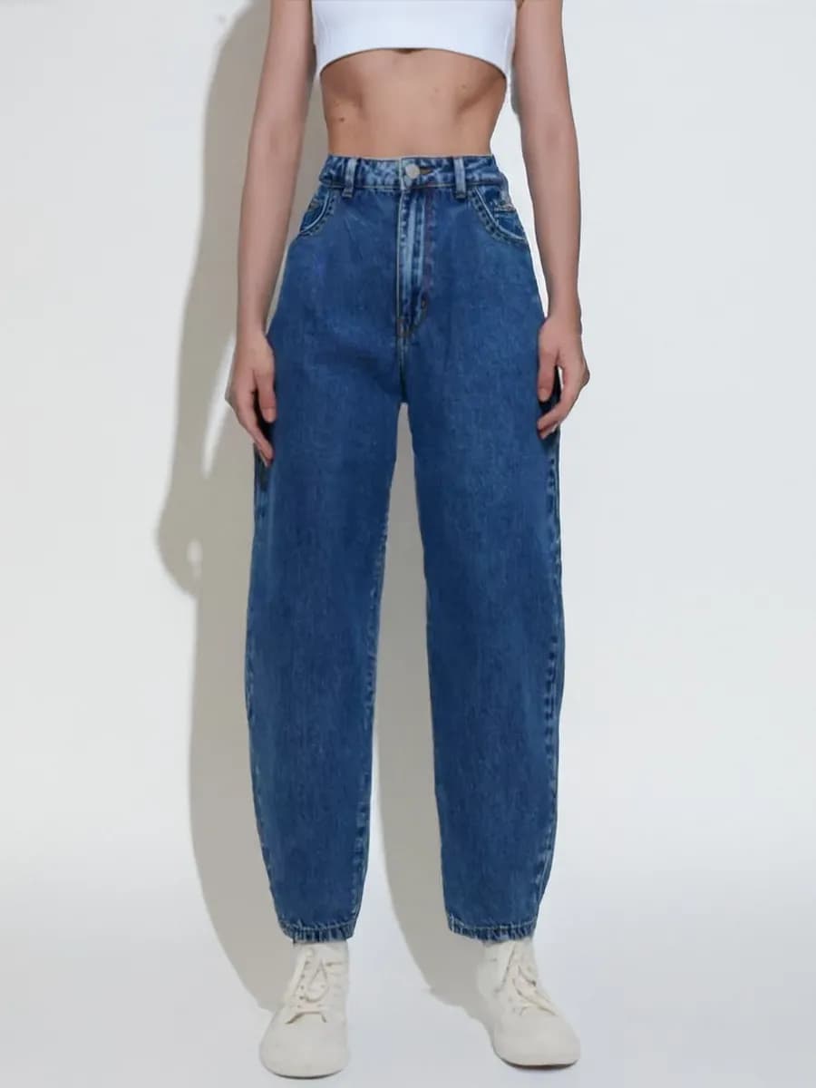 Джинсы с высокой посадкой