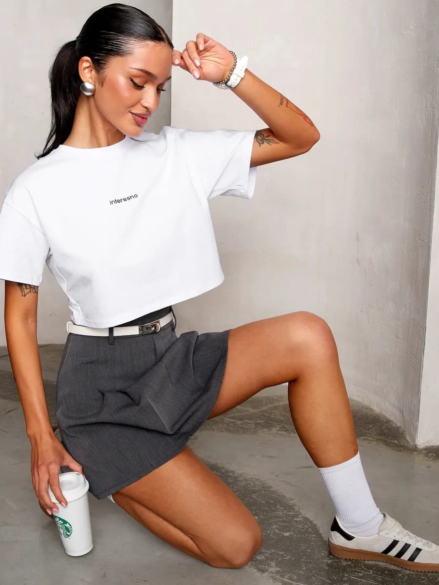 Футболка укороченная