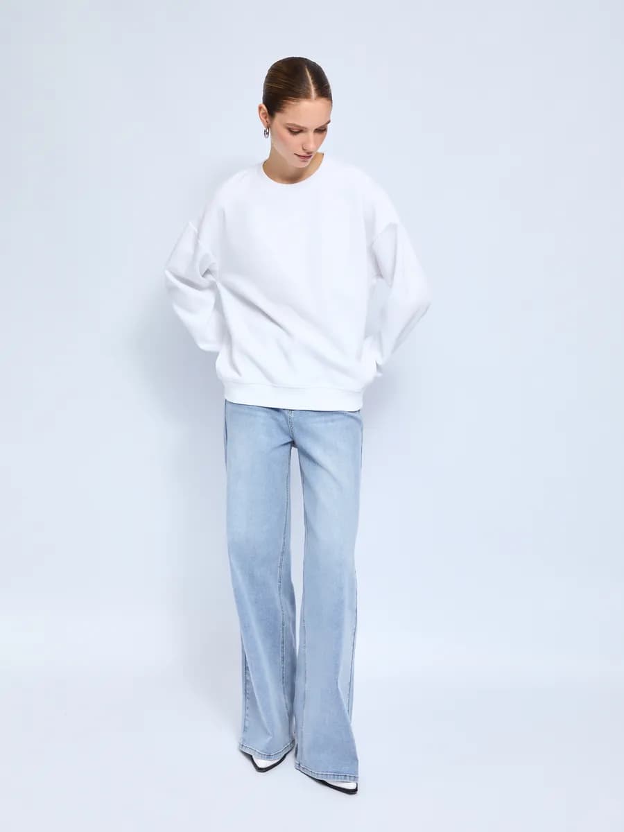 Женский свитшот однотонный без принта