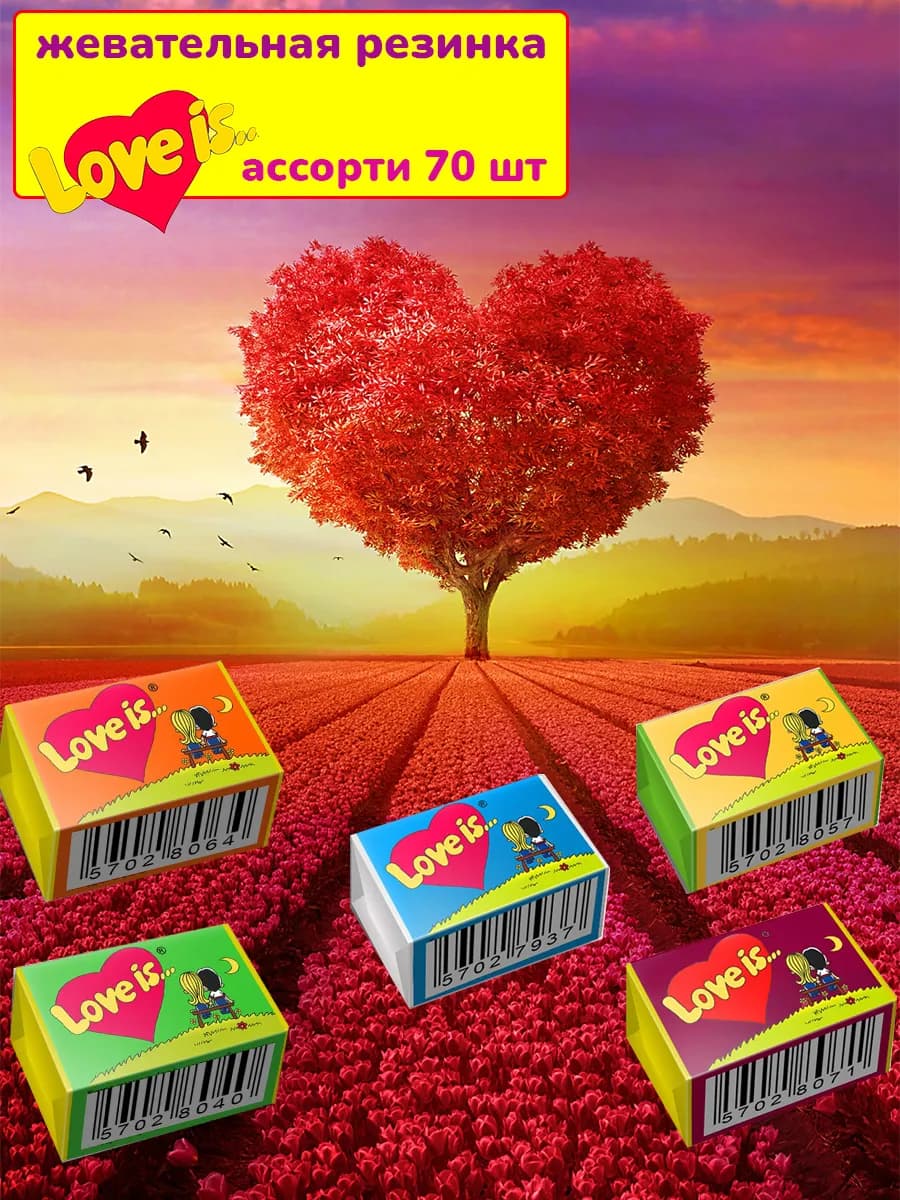 Жевательная резинка ассорти 70 шт