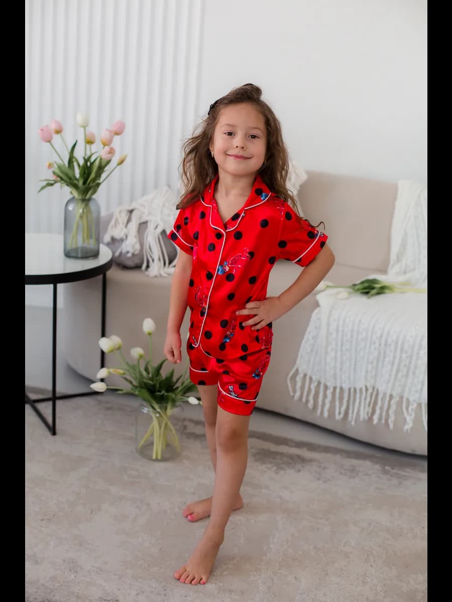 Пижама шелковая с шортами