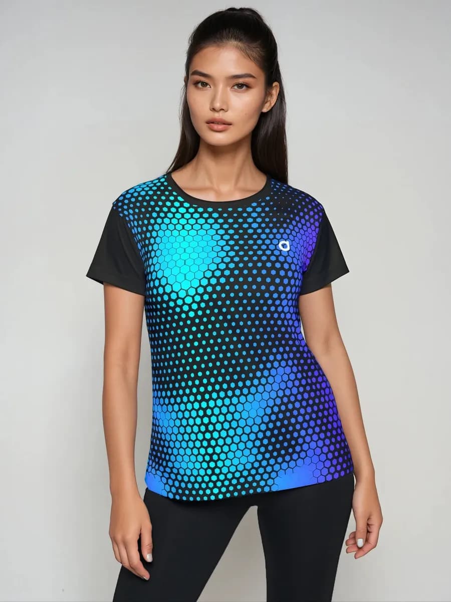 Футболка спортивная для зала и фитнеса с принтом