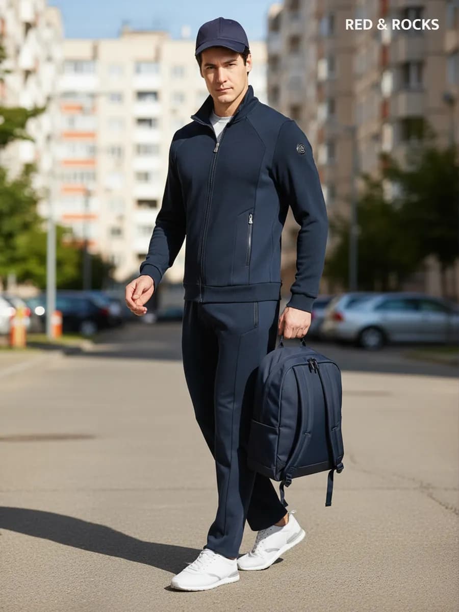 Спортивный костюм мужской премиум интерлок пике