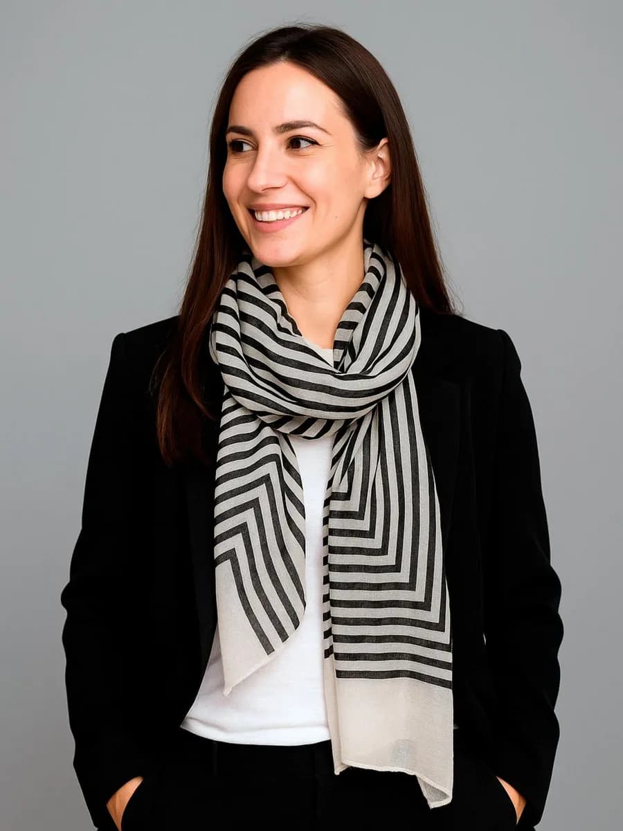 Шарф легкий осенний