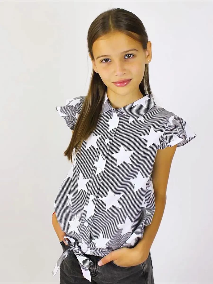 Блузка с крылышками детская с завязкой