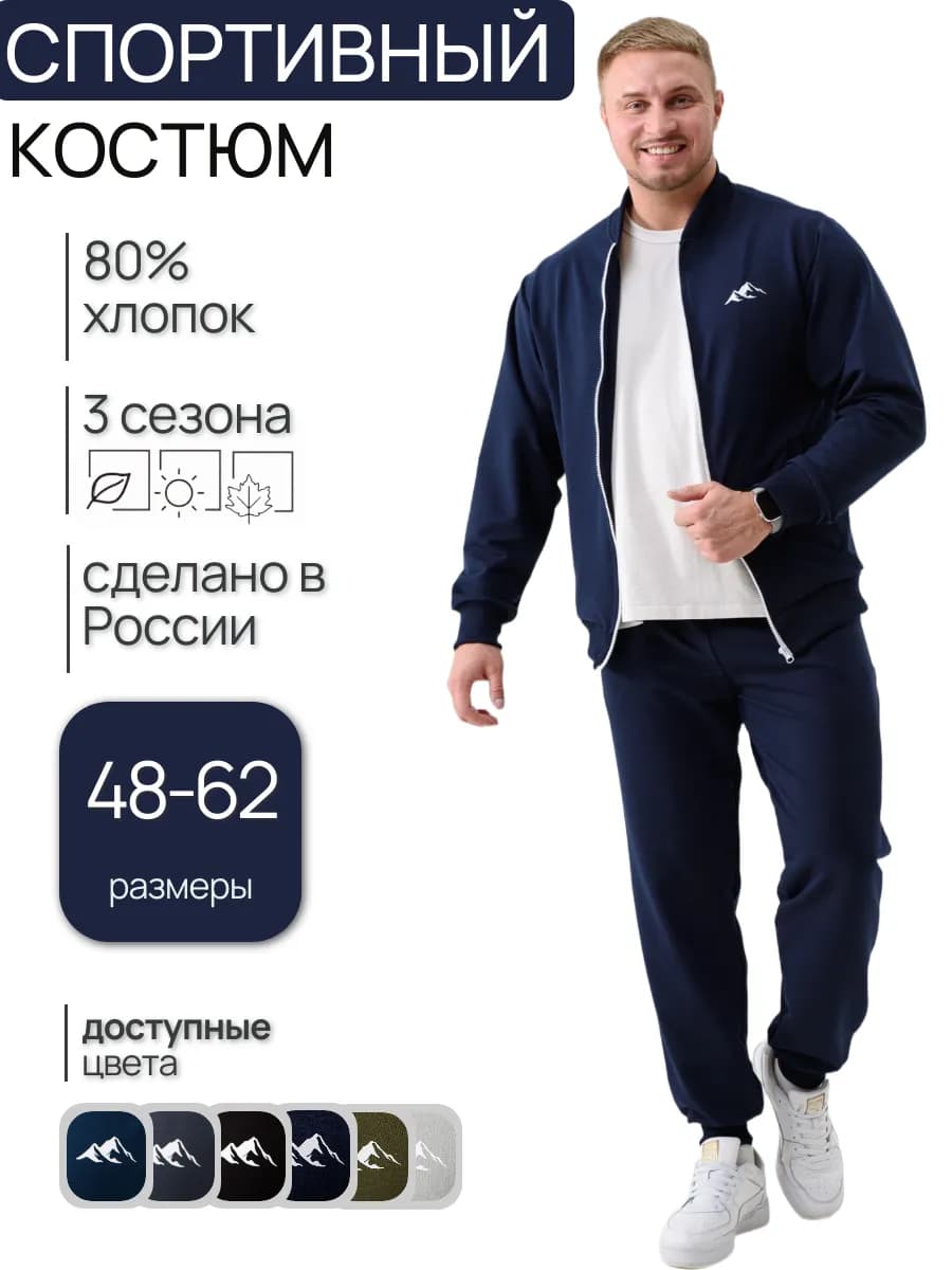 Спортивный костюм кофта на молнии с джоггерами