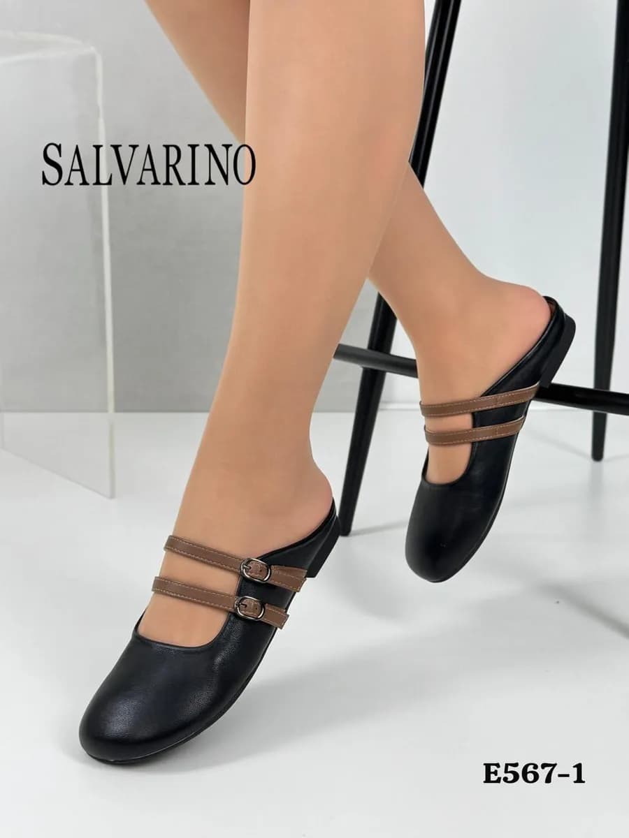 Мюли кожаные сабо повседневные