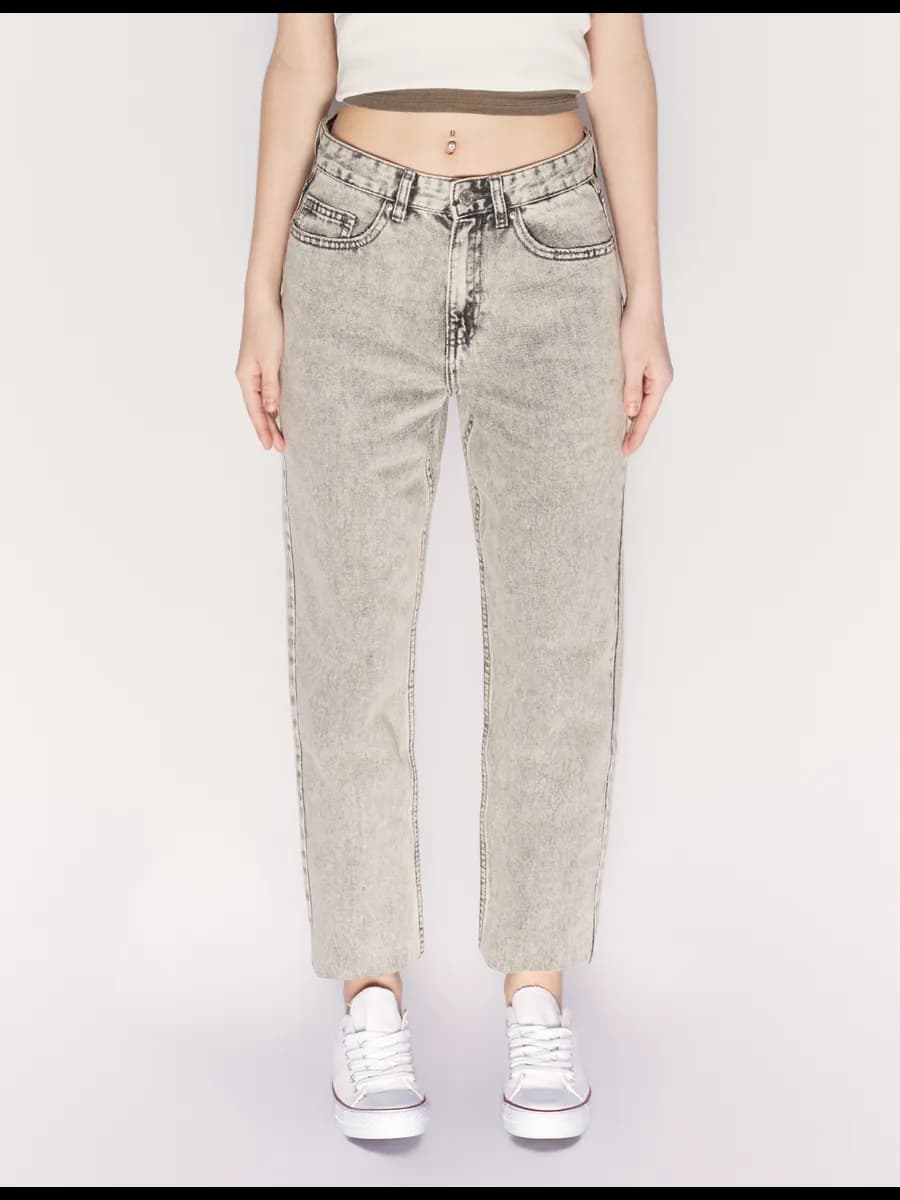 Джинсы МОМ с высокой посадкой