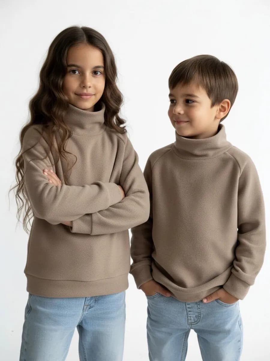 Флисовая водолазка тёплая с высоким горлом