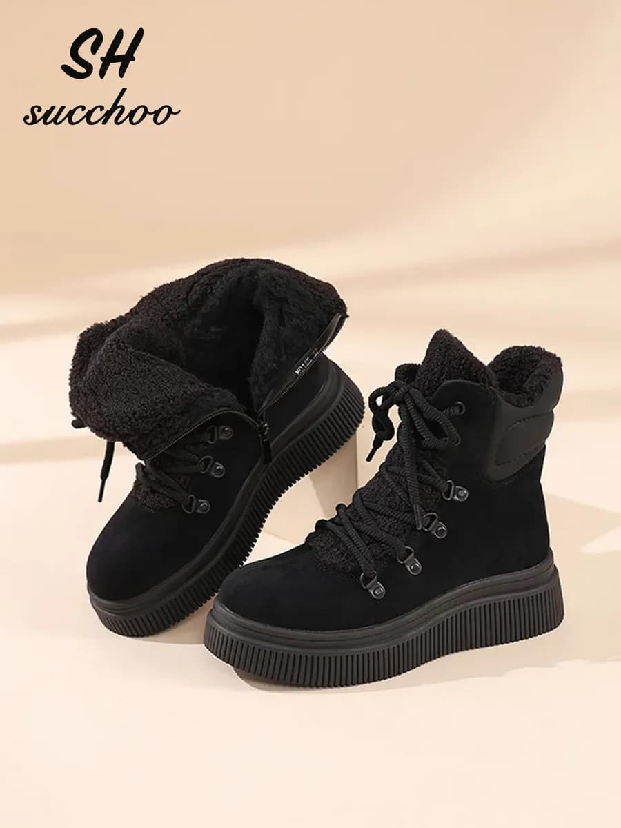 Ботинки зимние на платформе