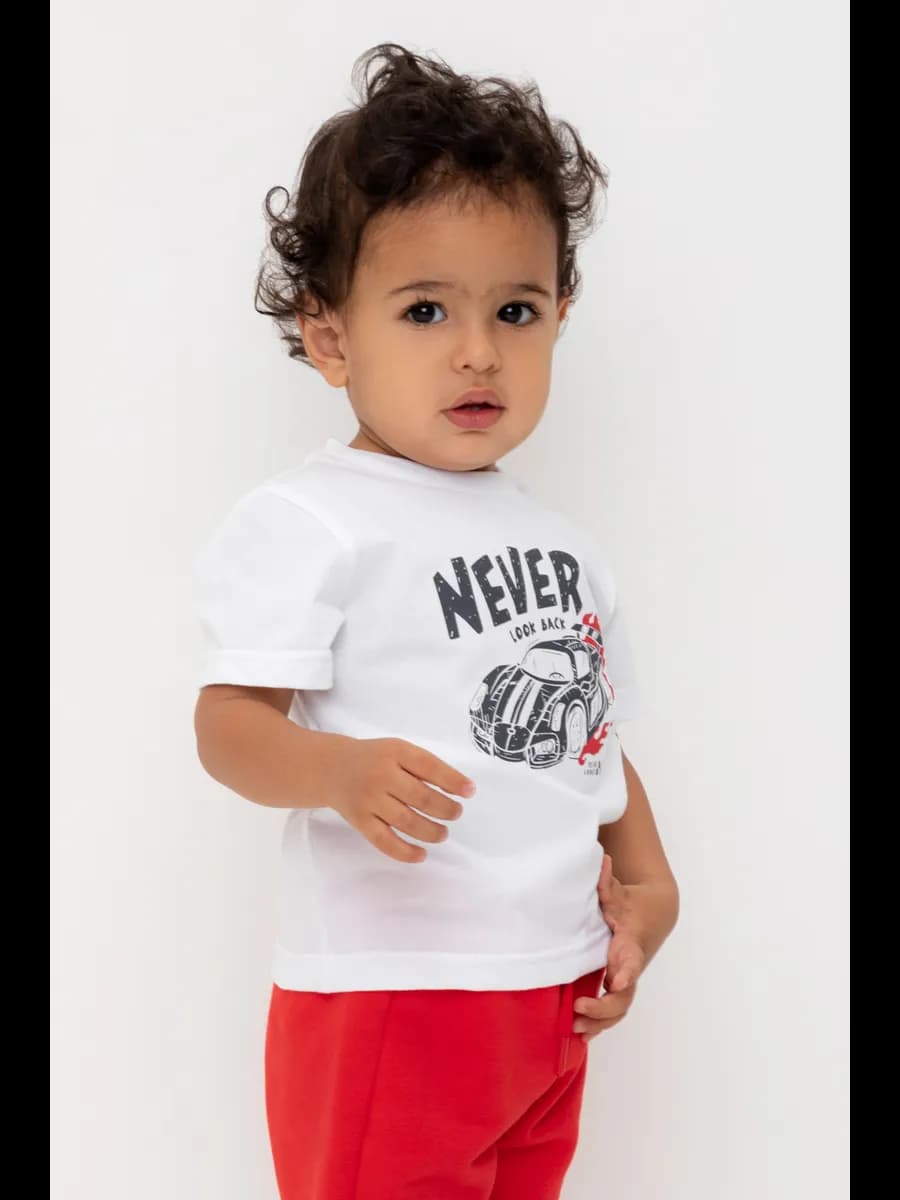 Трикотажная футболка с принтом для малыша хлопок