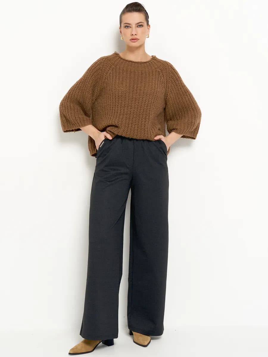 Брюки палаццо на резинке