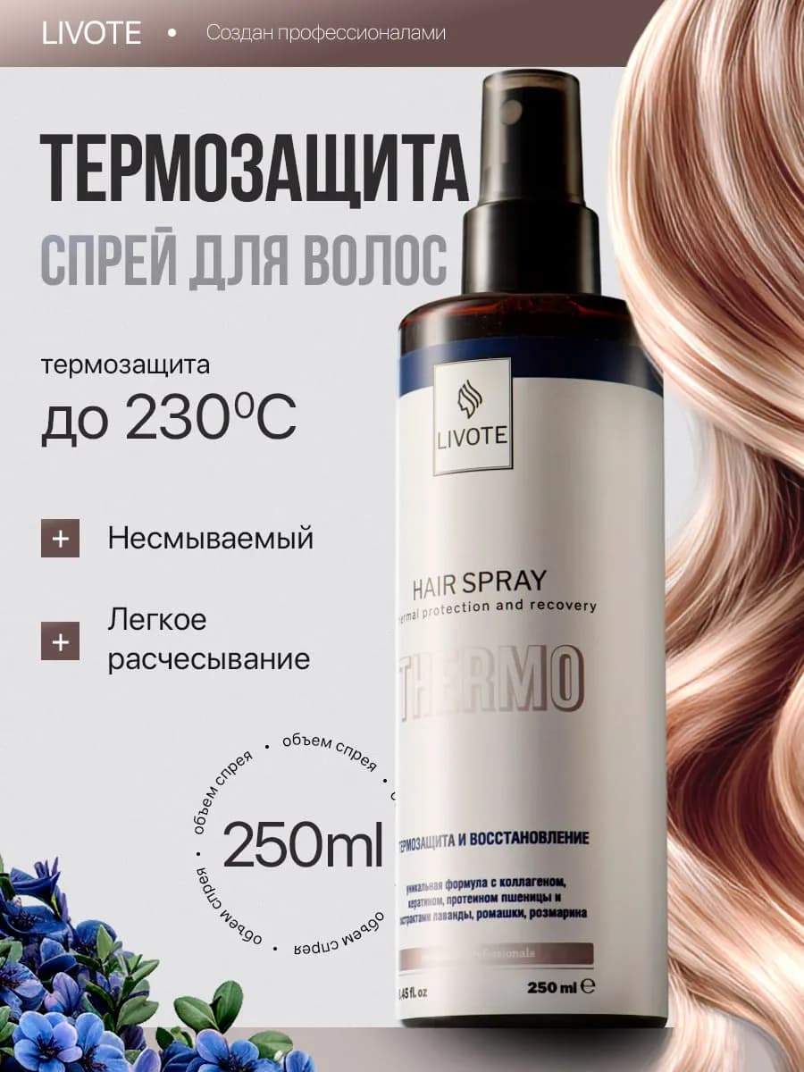 Спрей для волос термозащита для расчесывания